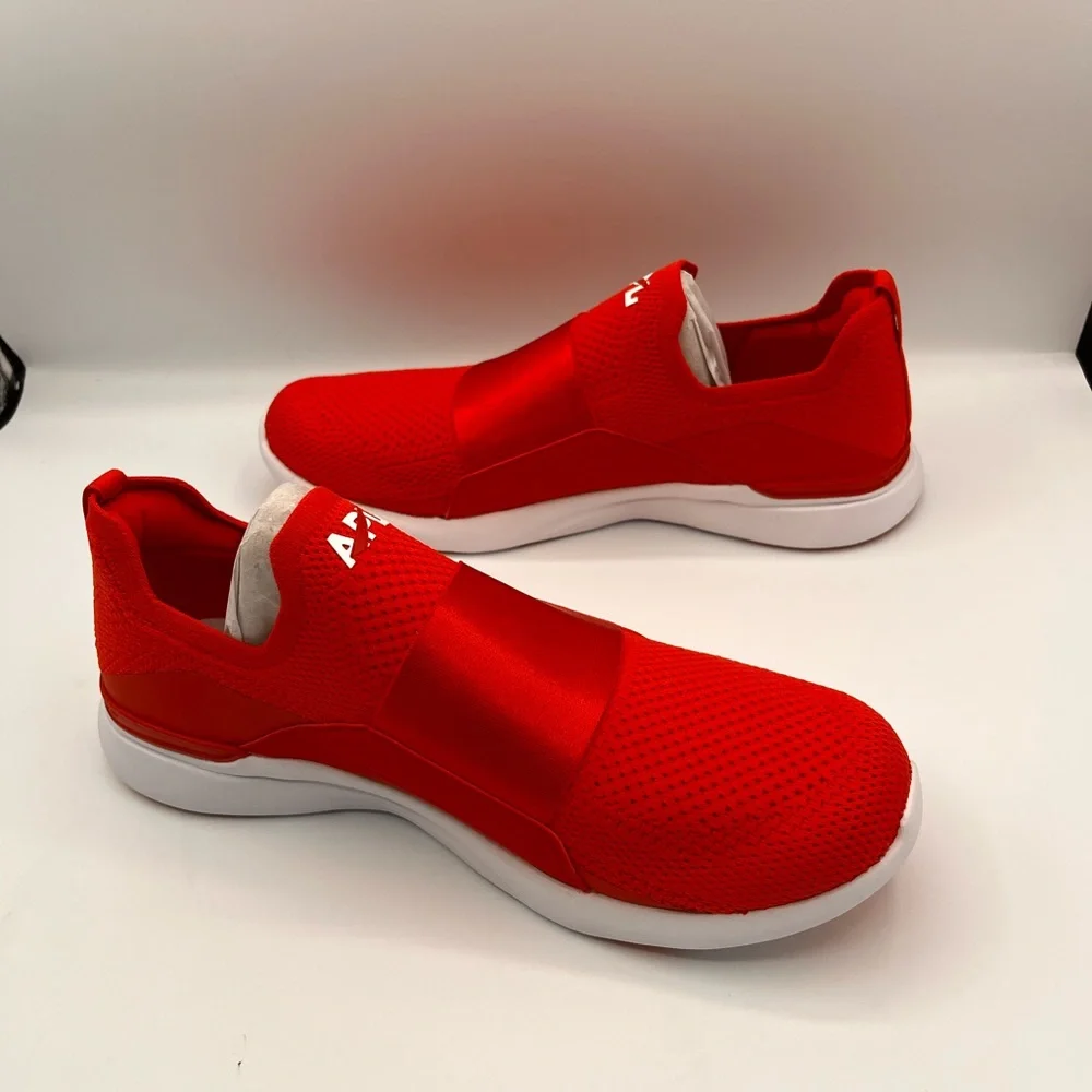 APL Men's 9.5 Techloom Bliss Slip On Athletic Shoes Run Gym Red White NIB Gift - Picture 7 of 9